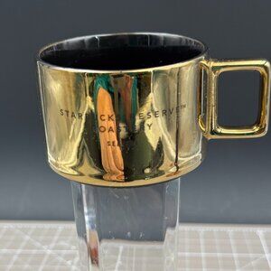 Limited Edition Starbucks Reserve 3 oz Seattle WA Gold & Black Expresso Cup